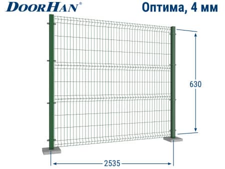 Купить 3D заборную секцию ДорХан 2535×630 мм в Одинцово от 1127 руб.